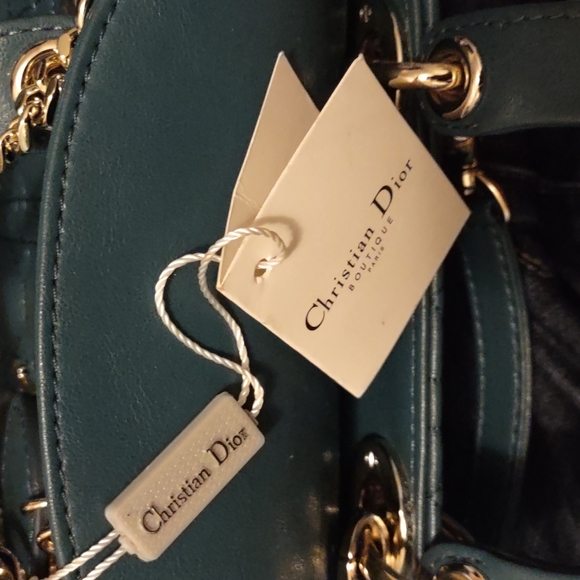 Christian Dior teal handbag - Picture 3 of 4